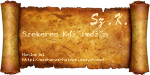 Szekeres Kálmán névjegykártya