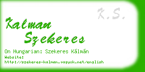 kalman szekeres business card