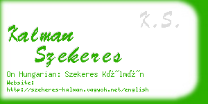 kalman szekeres business card